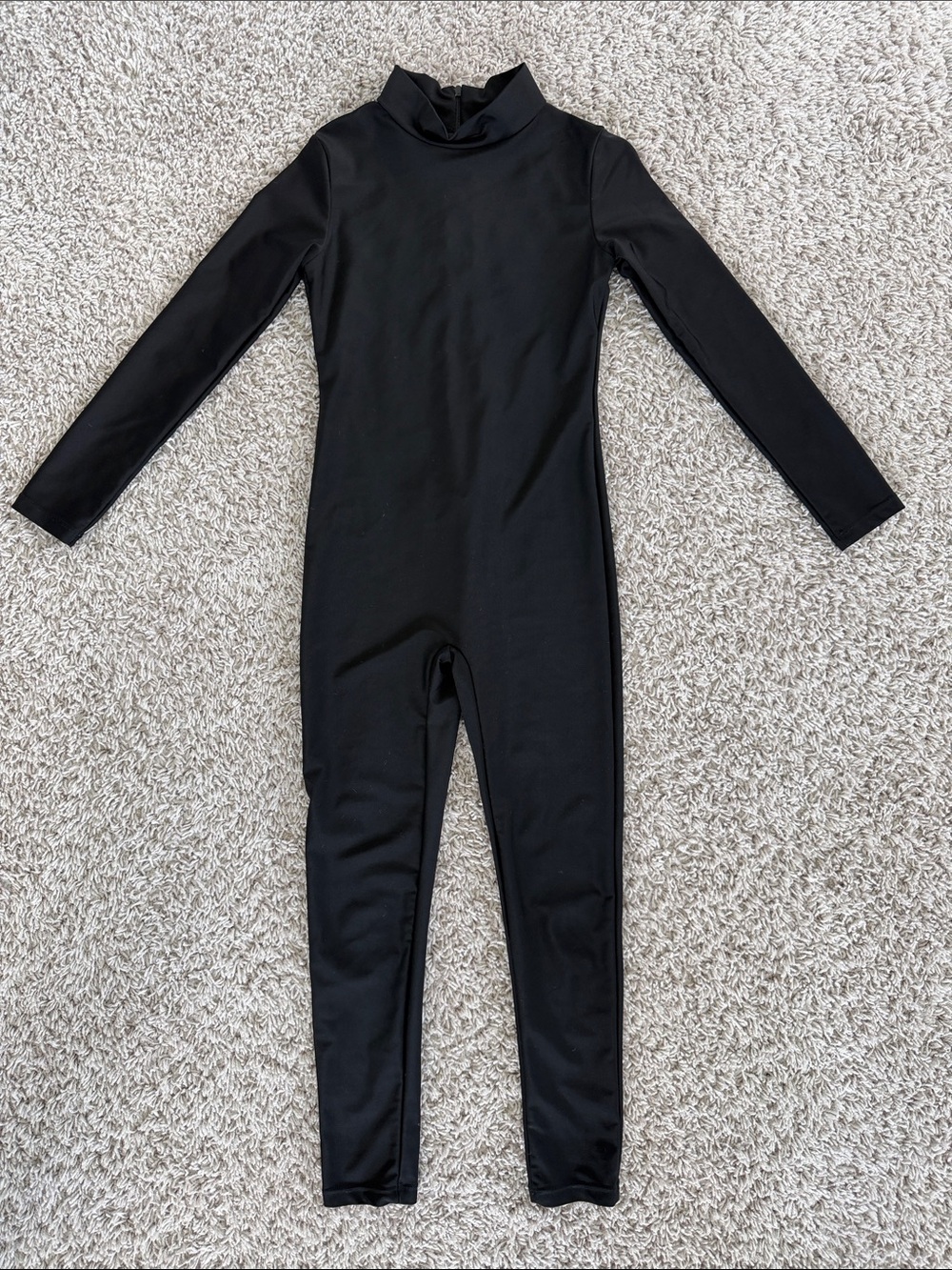 Kids Long Sleeve Black One-Piece Bodysuit